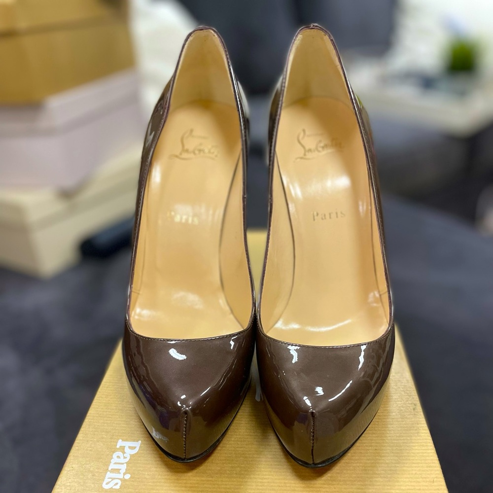 Christian Louboutin Rolondo Patent Leather Platform Pumps